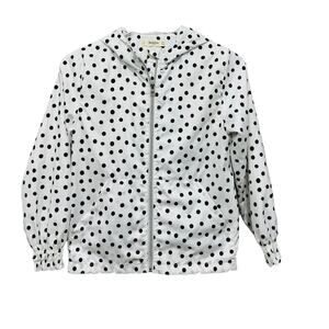 MANGO MNG Kids Size‎ 11 / 12 yrs Polka Dot Raincoat Windbreaker Black white